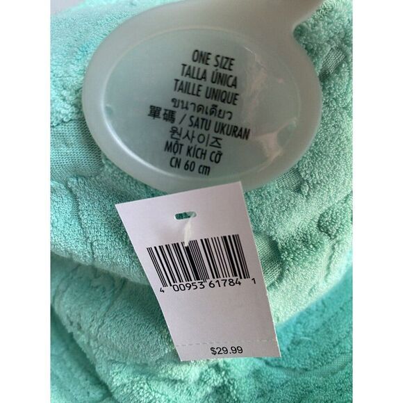 Disney Parks Mickey Mouse & Friends Terry Cloth Towel Bucket Hat Teal NEW - Picture 4 of 15